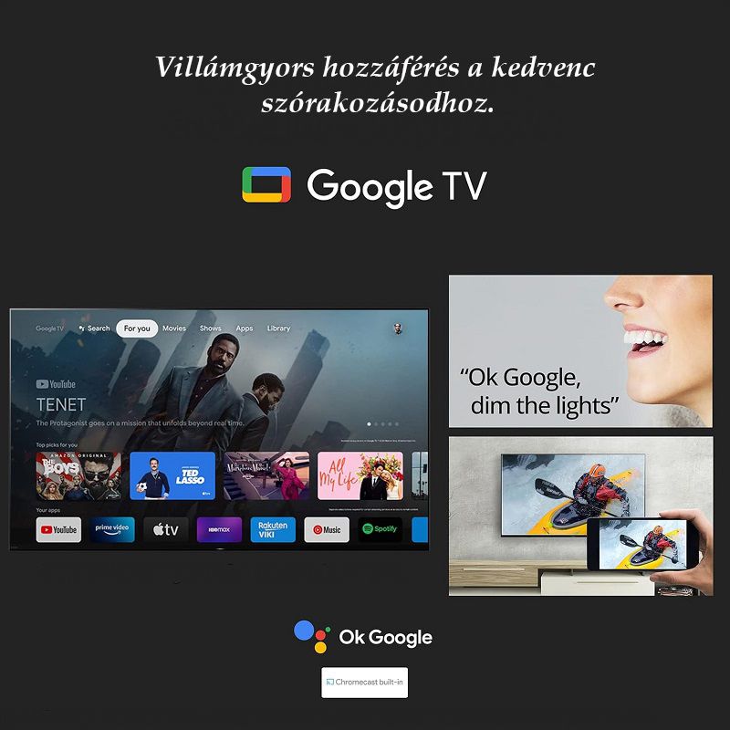 Sony BRAVIA 4K UHD Smart Google televízió 43"/108cm, fekete (KD43X75K) - használt