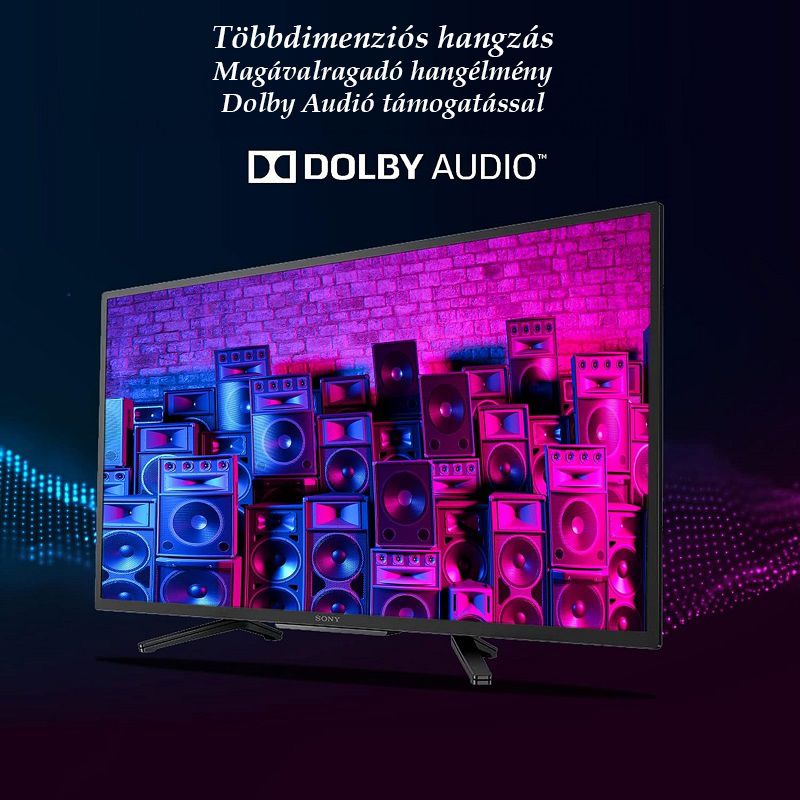 Sony BRAVIA 4K UHD Smart Google televízió 43"/108cm, fekete (KD43X75K) - használt