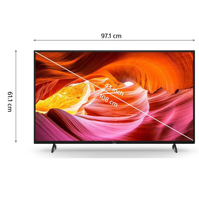 Sony BRAVIA 4K UHD Smart Google televízió 43"/108cm, fekete (KD43X75K) - használt