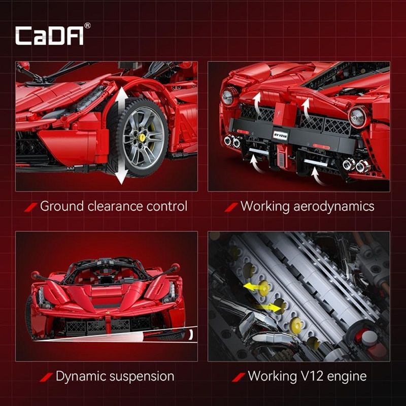 CaDA Ferrari LaFerrari Viva Hypercar 1:8, 4739 darabos (C61505)
