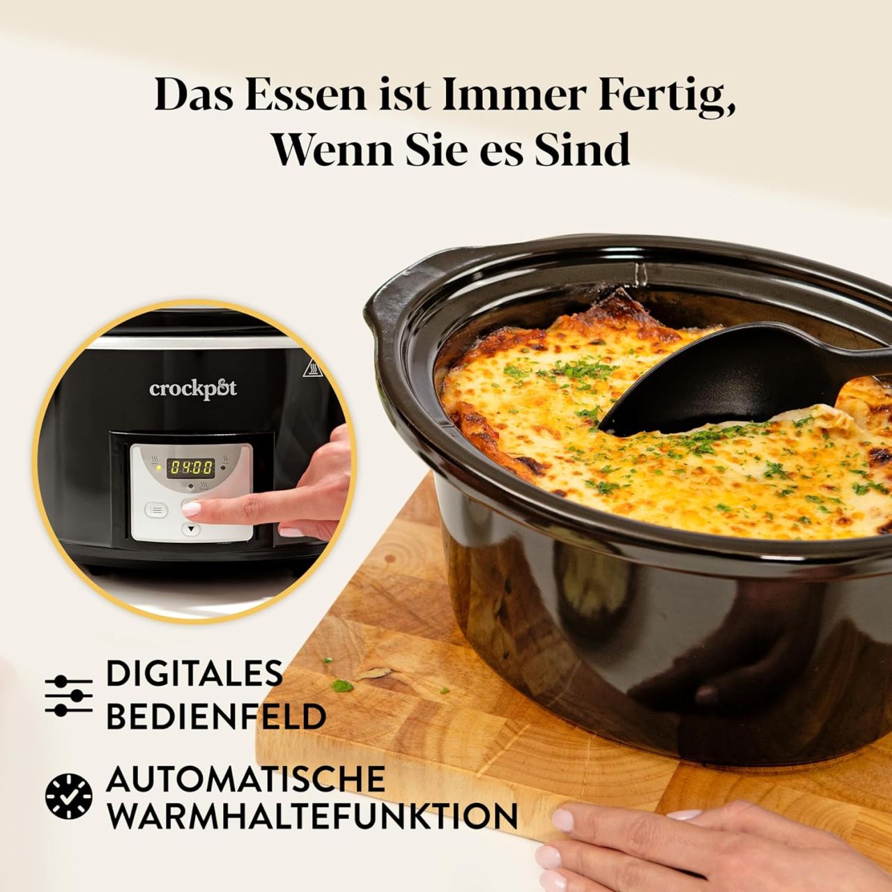 Crockpot CSC113X Digitális Lassú Főző 3,5L 200w - fekete