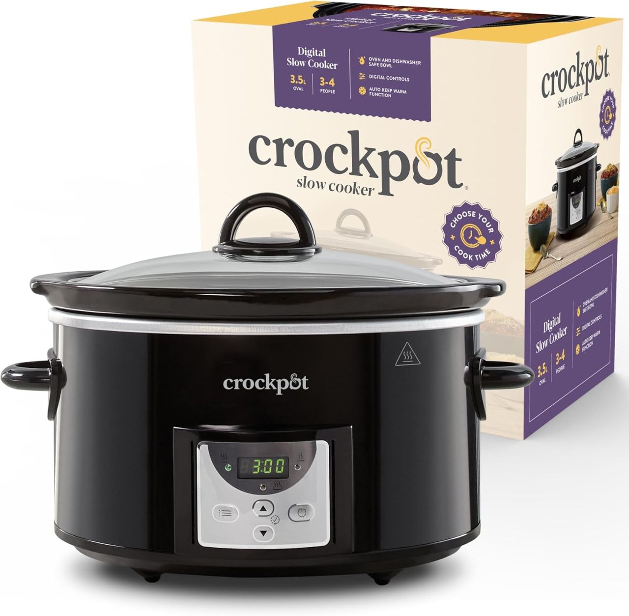 Crockpot CSC113X Digitális Lassú Főző 3,5L 200w - fekete