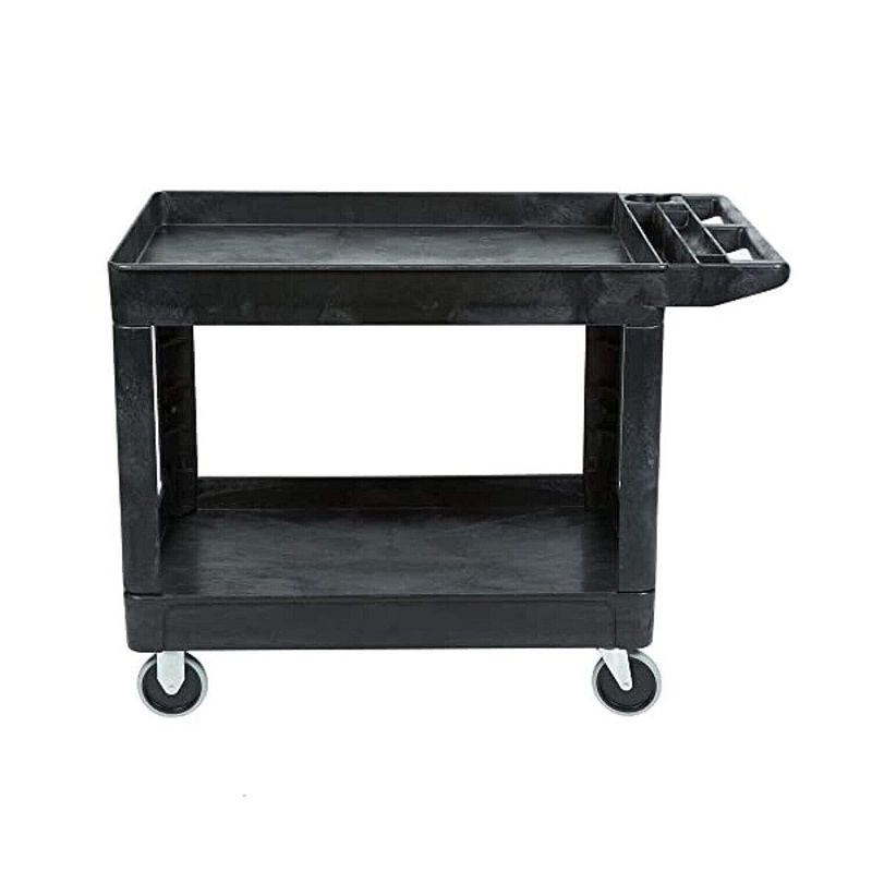 Rubbermaid 4520-88 nagy teherbírású, 2 polcos segédkocsi, 230kg, 108x65x82,5cm - fekete (min. szállítássérült) Rubbermaid 4520-88 nagy teherbírású, 2 polcos segédkocsi, 230kg, 108x65x82,5cm - fekete (min. szállítássérült)
