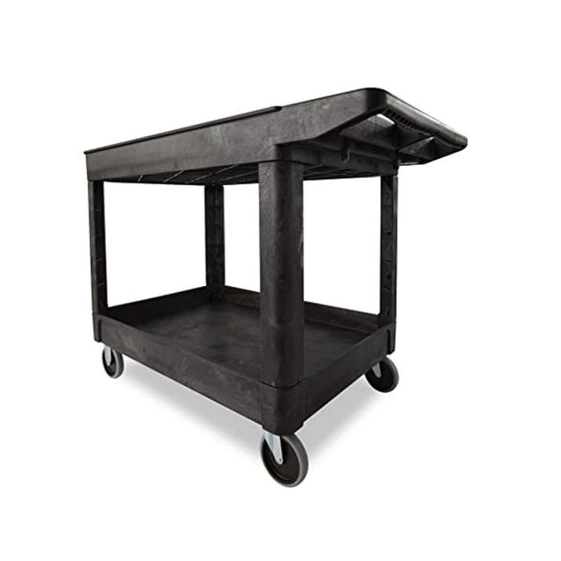 Rubbermaid 4520-88 nagy teherbírású, 2 polcos segédkocsi, 230kg, 108x65x82,5cm - fekete (min. szállítássérült) Rubbermaid 4520-88 nagy teherbírású, 2 polcos segédkocsi, 230kg, 108x65x82,5cm - fekete (min. szállítássérült)