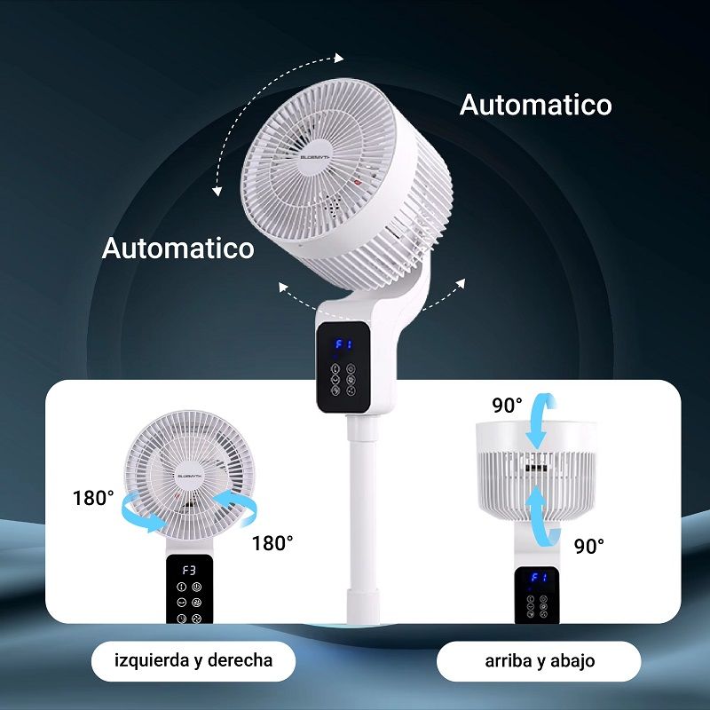 Bluemyth álló ventilátor, távirányítóval, időzítővel, 50W, 70-90cm - fehér (TC-XHS218) Bluemyth álló ventilátor, távirányítóval, időzítővel, 50W, 70-90cm - fehér (TC-XHS218)