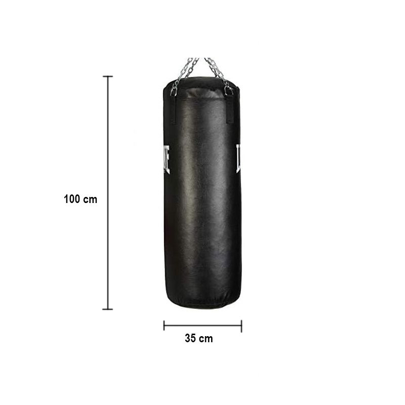 Leone 1947 bokszzsák, rögzítő lánccal, 30kg, 100x35cm - fekete (AT832) Leone 1947 bokszzsák, rögzítő lánccal, 30kg, 100x35cm - fekete (AT832)