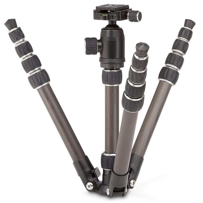 AmazonBasics szénszálas fényképezőgép-állvány, tripod, hordtáskával, 132 cm AmazonBasics szénszálas fényképezőgép-állvány, tripod, hordtáskával, 132 cm