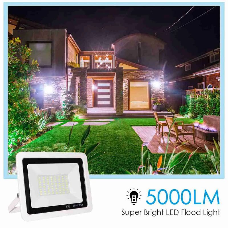 Fupe ML-TG006 kültéri led reflektor, 50W, 5000lum, 6500K, IP65 - fehér Fupe ML-TG006 kültéri led reflektor, 50W, 5000lum, 6500K, IP65 - fehér