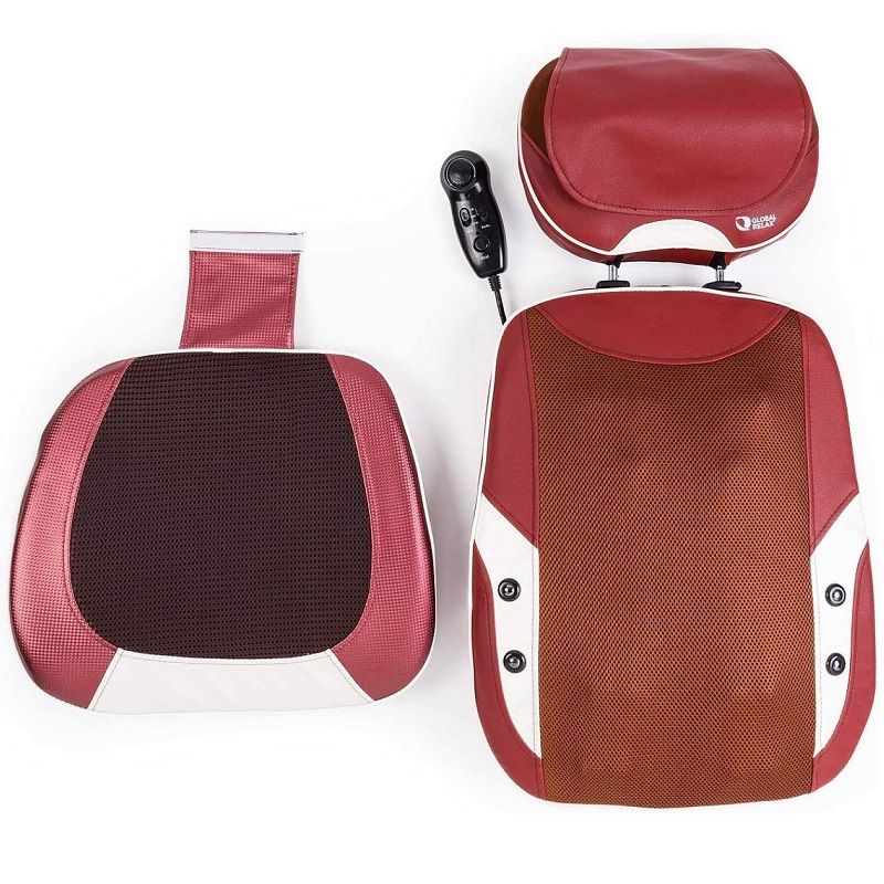 Global Relax Mantra masszázsülés, shiatsu masszázshoz, fűtéssel, 220V, 60W - bordó Global Relax Mantra masszázsülés, shiatsu masszázshoz, fűtéssel, 220V, 60W - bordó