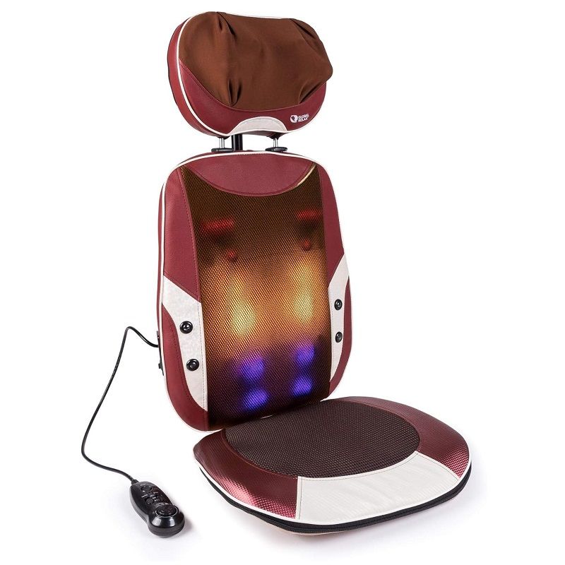 Global Relax Mantra masszázsülés, shiatsu masszázshoz, fűtéssel, 220V, 60W - bordó Global Relax Mantra masszázsülés, shiatsu masszázshoz, fűtéssel, 220V, 60W - bordó