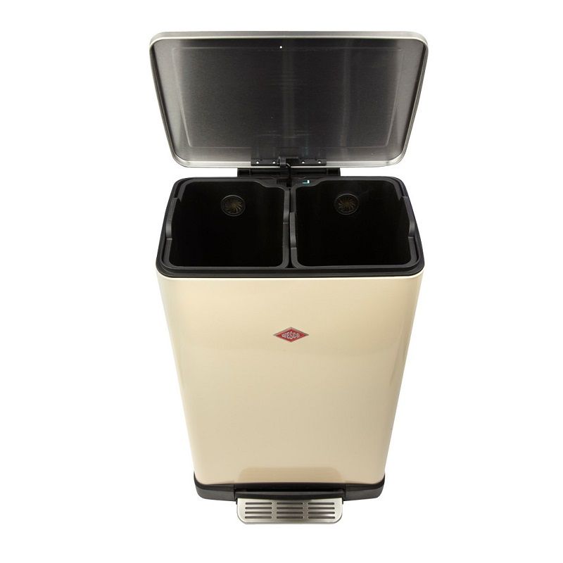 Wesco Big Double Boy pedálos dupla konyhai szemetesláda, 2x18liter - mandula (131913) Wesco Big Double Boy pedálos dupla konyhai szemetesláda, 2x18liter - mandula (131913)
