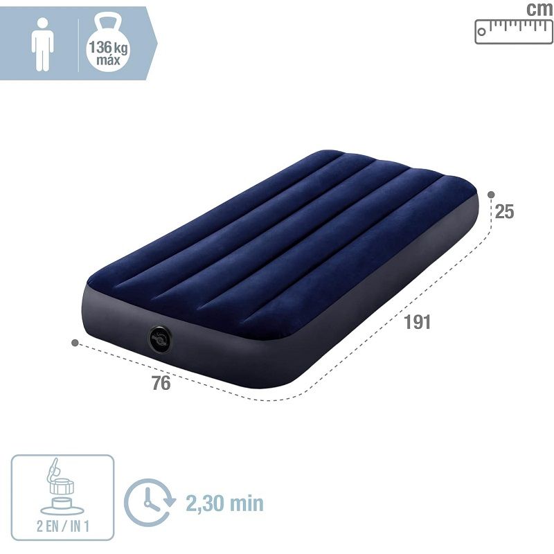 Intex Dura Beam Standard felfújható ágy 191x76x25cm - kék (64756) Intex Dura Beam Standard felfújható ágy 191x76x25cm - kék (64756)