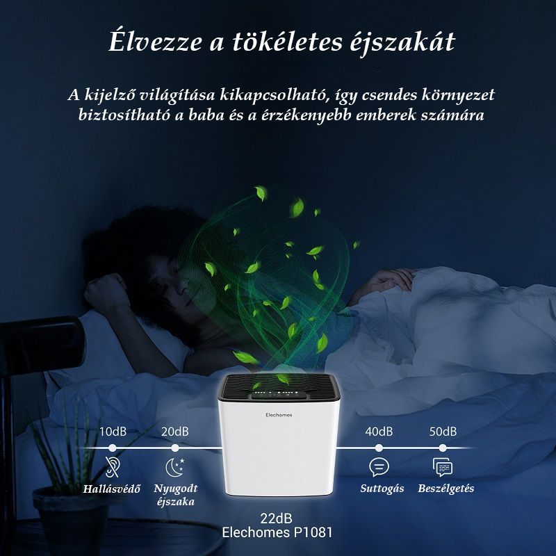 Elechomes P1801 légtisztító, 245 m³/h, 30W - fehér Elechomes P1801 légtisztító, 245 m³/h, 30W - fehér