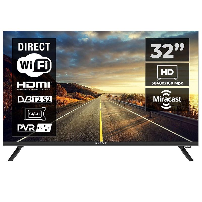Kiano Elegance 32"-es Smart led televízió - fekete (TV007) Kiano Elegance 32"-es Smart led televízió - fekete (TV007)