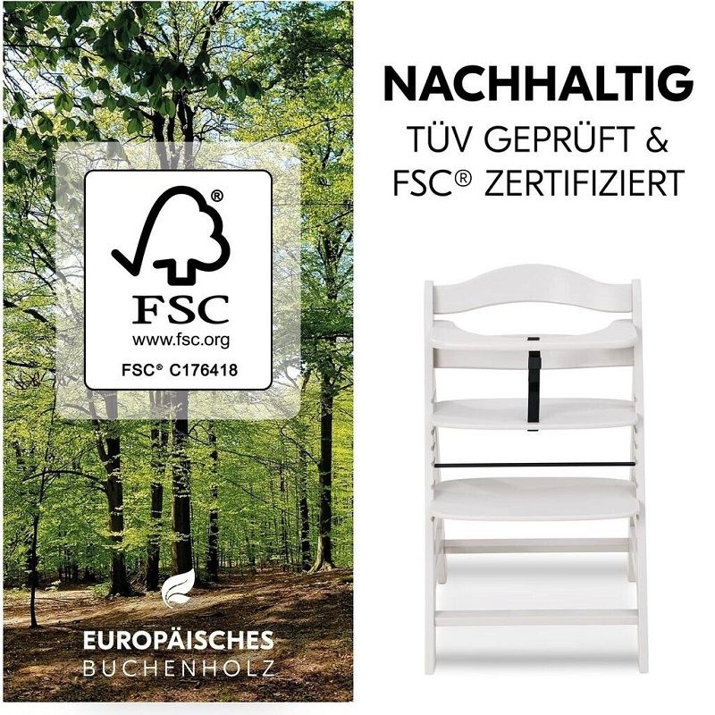Hauck Alpha+ fa etetőszék, 90kg - krém Hauck Alpha+ fa etetőszék, 90kg - krém