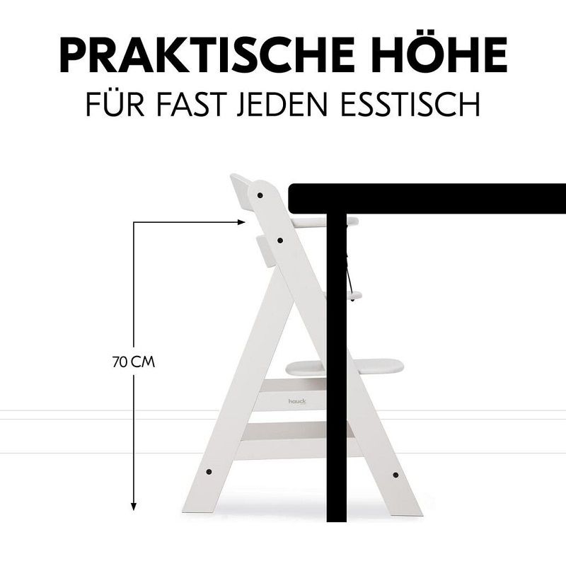 Hauck Alpha+ fa etetőszék, 90kg - krém Hauck Alpha+ fa etetőszék, 90kg - krém