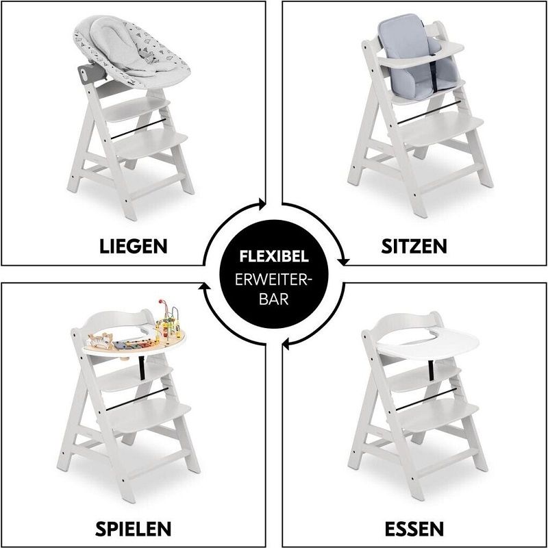 Hauck Alpha+ fa etetőszék, 90kg - krém Hauck Alpha+ fa etetőszék, 90kg - krém