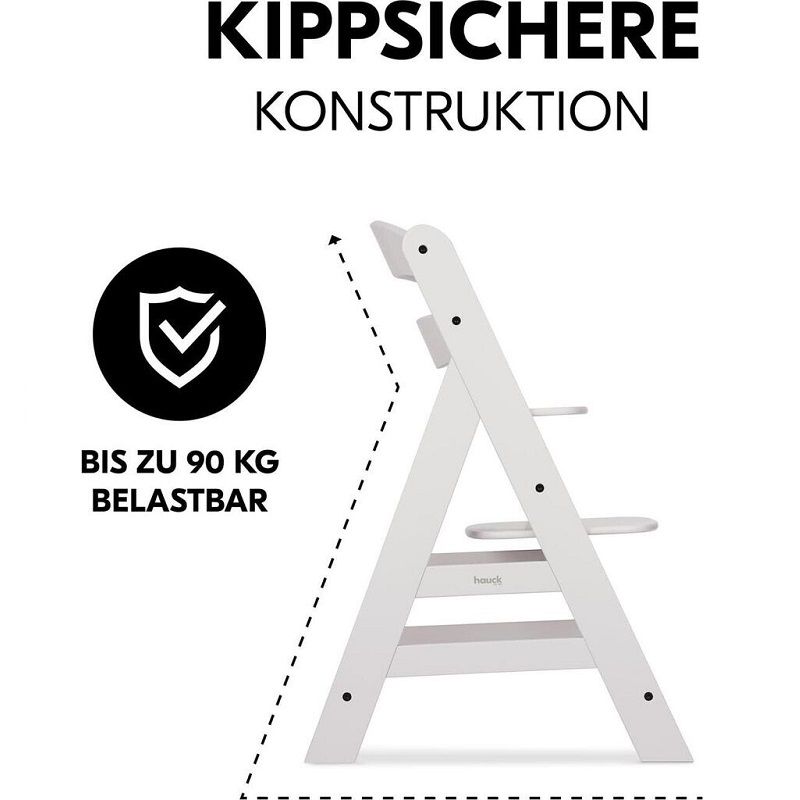 Hauck Alpha+ fa etetőszék, 90kg - krém Hauck Alpha+ fa etetőszék, 90kg - krém
