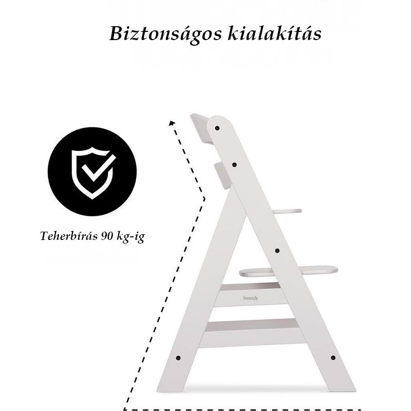 Hauck Alpha+ fa etetőszék, 90kg - krém Hauck Alpha+ fa etetőszék, 90kg - krém