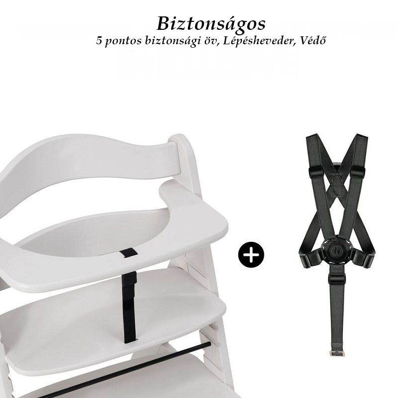 Hauck Alpha+ fa etetőszék, 90kg - krém Hauck Alpha+ fa etetőszék, 90kg - krém