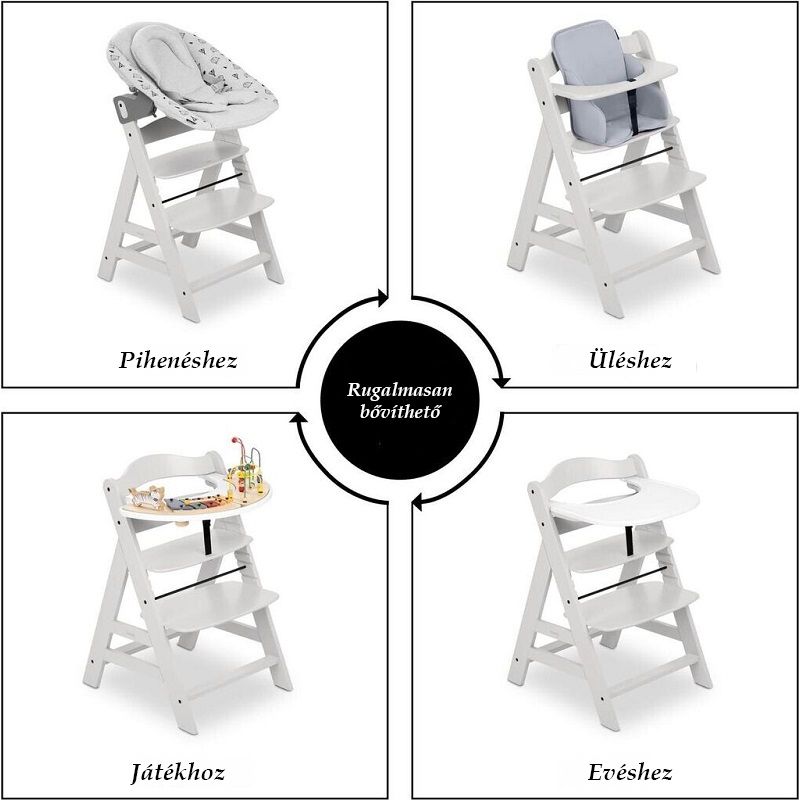 Hauck Alpha+ fa etetőszék, 90kg - krém Hauck Alpha+ fa etetőszék, 90kg - krém