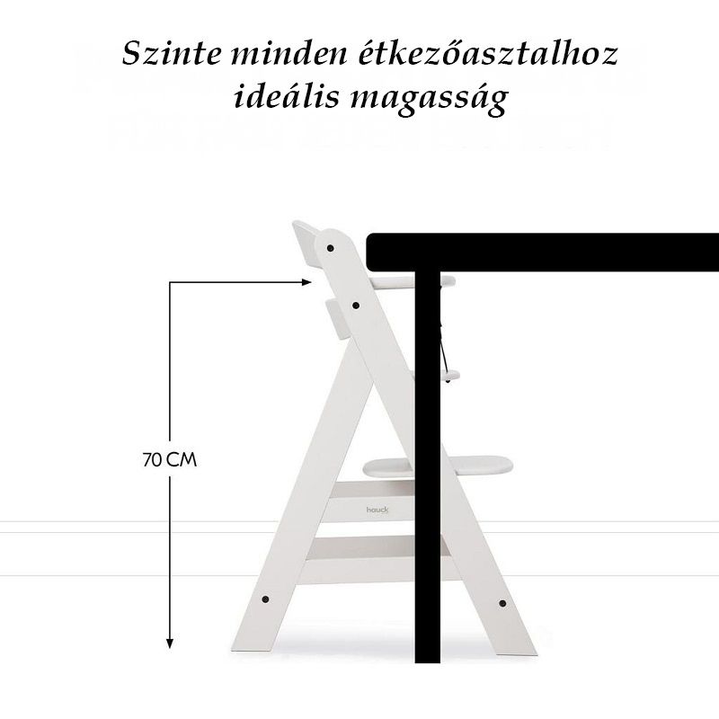 Hauck Alpha+ fa etetőszék, 90kg - krém Hauck Alpha+ fa etetőszék, 90kg - krém