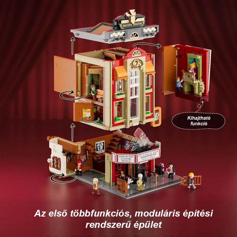 Fun Whole Erkély színház építőjáték, világítással, Shakespeare jelenettel, 2445db (FO9056) Fun Whole Erkély színház építőjáték, világítással, Shakespeare jelenettel, 2445db (FO9056)