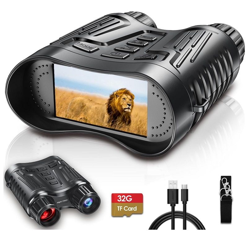 Coolife NV2810 éjjellátó távcső, infravörös megvilágítással, 8-szoros Zoom, 4K felbontás - fekete