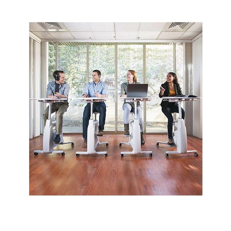 Ergoworks Deskbike szobakerékpár asztallal, lcd kijelzővel, 130kg - fehér (F209DT)