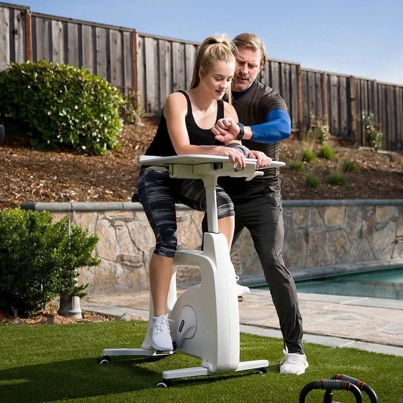 Ergoworks Deskbike szobakerékpár asztallal, lcd kijelzővel, 130kg - fehér (F209DT)