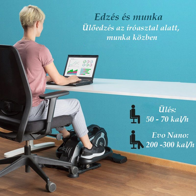 Capital Sports CSP5 Evo Nano taposógép, lcd kijelzővel, kinomap app, 100-150kg - fekete (10033784) - használt