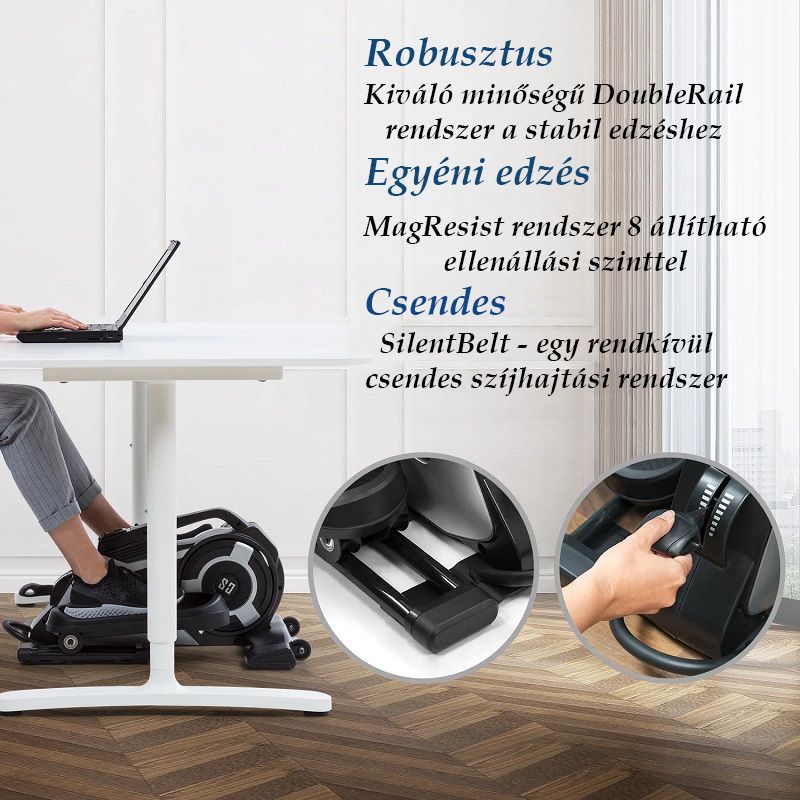 Capital Sports CSP5 Evo Nano taposógép, lcd kijelzővel, kinomap app, 100-150kg - fekete (10033784) - használt