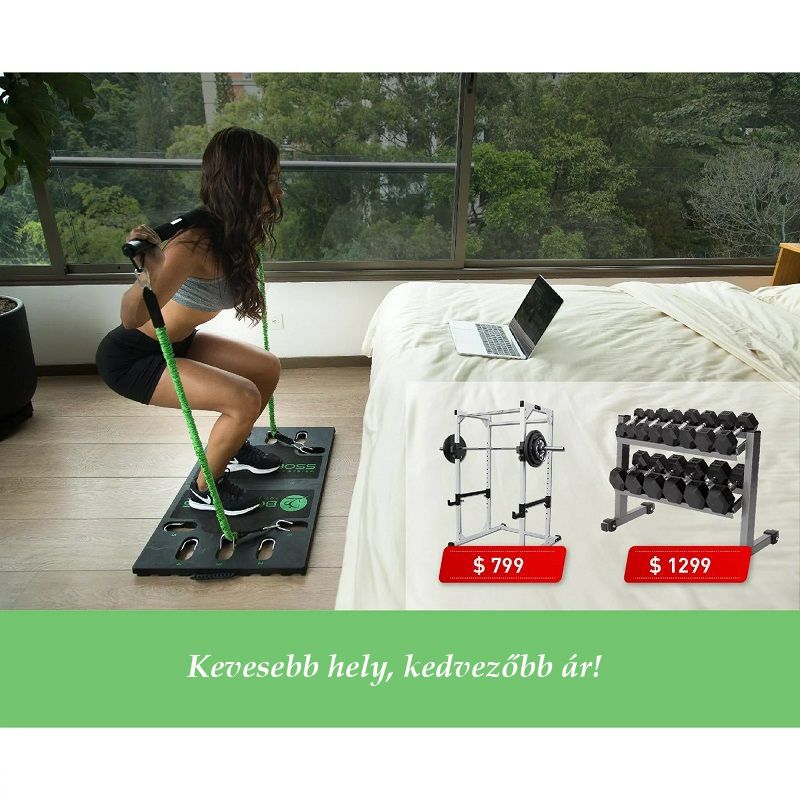 BodyBoss 2.0 multifunkciós fitnesz eszköz, videós edzésprogrammal