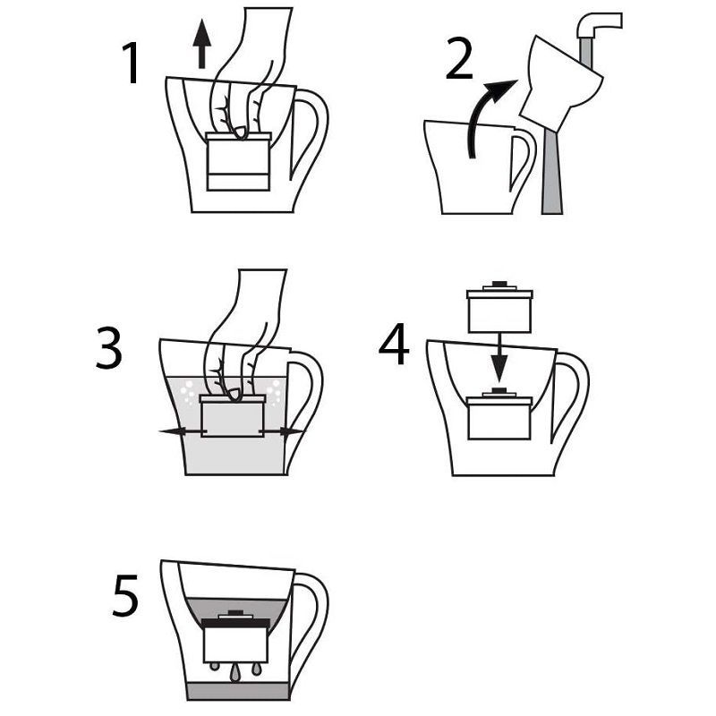 Amazon Basics vízszűrő kancsó, szűrővel együtt, 2.3lit - fehér