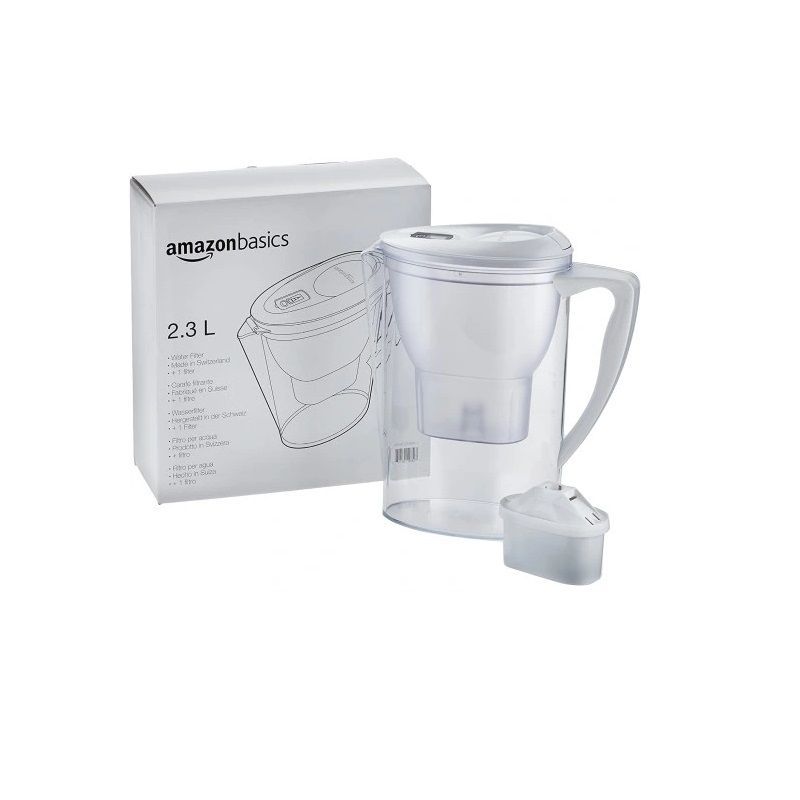 Amazon Basics vízszűrő kancsó, szűrővel együtt, 2.3lit - fehér