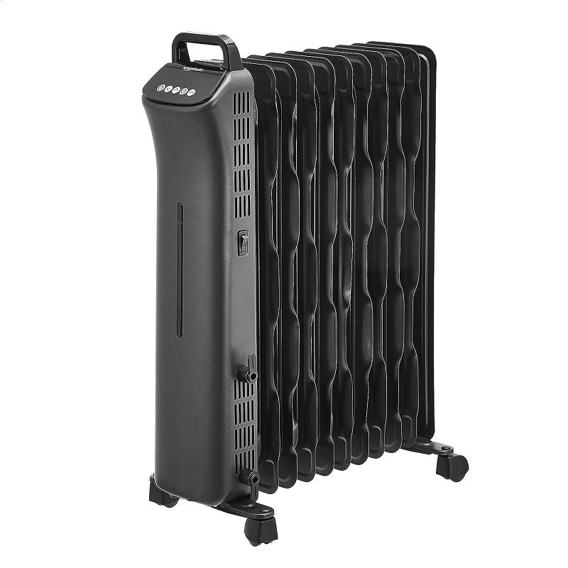 Amazon Basics elektromos olajradiátor távirányítóval, időzítővel, ECO móddal, 2500W - fekete (CY83RR-11)