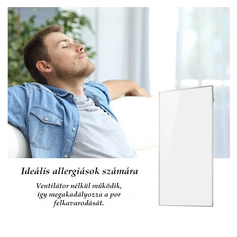 Klarstein Wonderwall 72 Infravörös hősugárzó, távirányítóval 120x60cm, 720W - fehér
