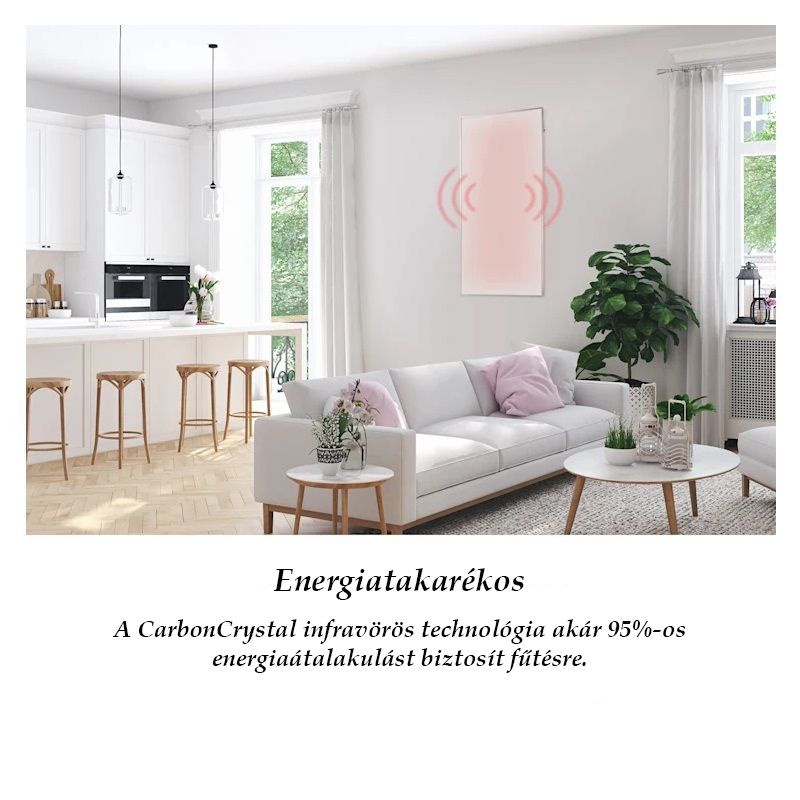 Klarstein Wonderwall 72 Infravörös hősugárzó, távirányítóval 120x60cm, 720W - fehér