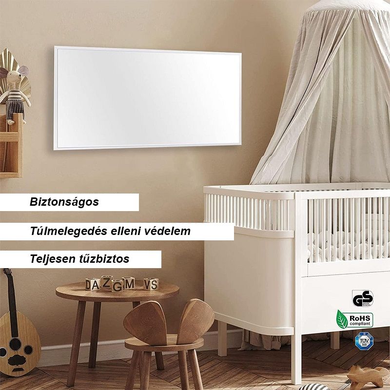 Coldfighting LC-720W infravörös fűtőpanel, falra szerelhető, 595x1195mm - fehér (min. szállítássérült)