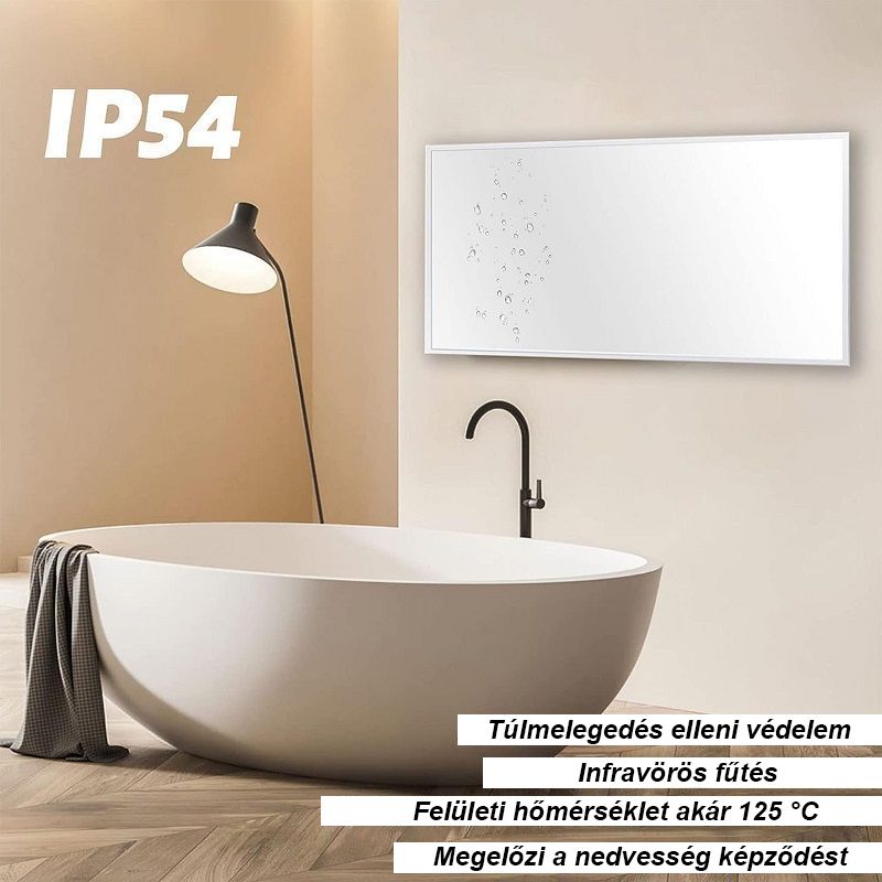 Coldfighting LC-720W infravörös fűtőpanel, falra szerelhető, 595x1195mm - fehér (min. szállítássérült)