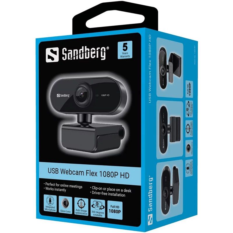 Sandberg USB webkamera Flex, 1080P (133-97)