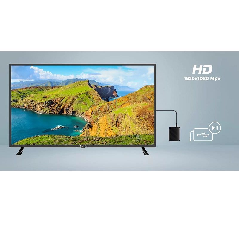 Kiano SlimTV 40"-es FullHD led televízió - fekete Kiano SlimTV 40"-es FullHD led televízió - fekete