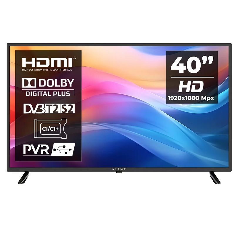 Kiano SlimTV 40"-es FullHD led televízió - fekete Kiano SlimTV 40"-es FullHD led televízió - fekete