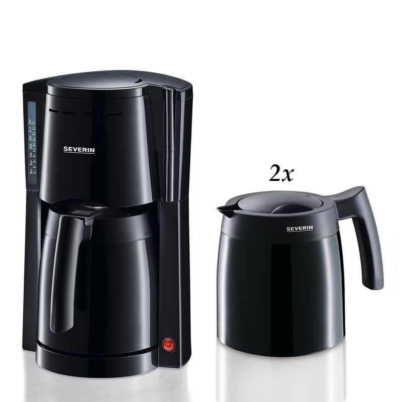 Severin KA 9234 filteres kávéfőző, két termosszal, 1lit, 800W - fekete (min. szállítássérült) - használt Severin KA 9234 filteres kávéfőző, két termosszal, 1lit, 800W - fekete (min. szállítássérült) - használt
