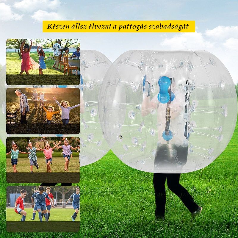 Vevor 2db-os Sumo Zorb labda készlet, felnőtteknek, gyerekeknek, 1.2m - átlátszó Vevor 2db-os Sumo Zorb labda készlet, felnőtteknek, gyerekeknek, 1.2m - átlátszó