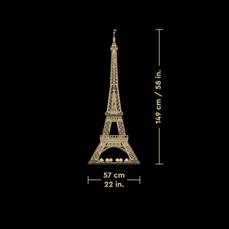 Jiestar 01222 Eiffel-torony, 10001 db készlet, 149x57x57cm Jiestar 01222 Eiffel-torony, 10001 db készlet, 149x57x57cm