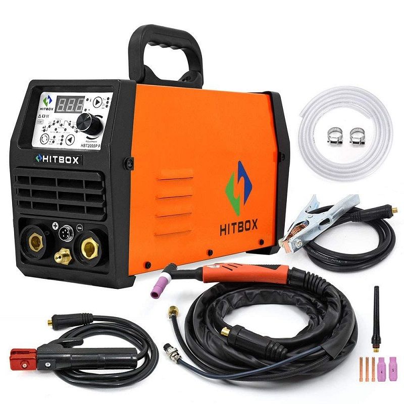 HITBOX HBT2000P Pro hegesztő készülék, kiegészítőkkel, TIG (AWI) és MMA hegesztéshez
