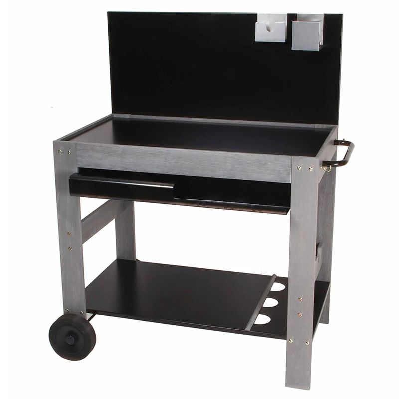 Somagic Halong fa plancha asztal, grill kocsi, 87x47cm, szürke (min. szállítássérült) Somagic Halong fa plancha asztal, grill kocsi, 87x47cm, szürke (min. szállítássérült)