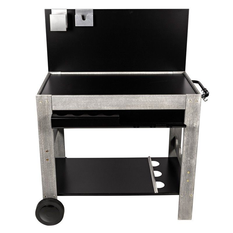 Somagic Halong fa plancha asztal, grill kocsi, 87x47cm, szürke (min. szállítássérült) Somagic Halong fa plancha asztal, grill kocsi, 87x47cm, szürke (min. szállítássérült)