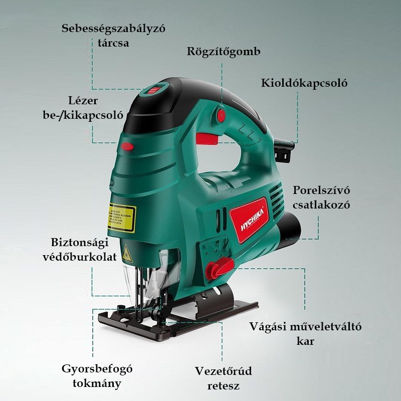 Hychika M1Q-DU16-80 elektromos dekopírfűrész készlet. 800W